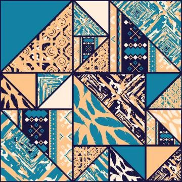 Boho yellow background Stock Illustration