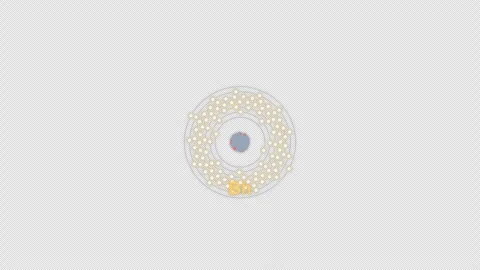 Bohrium Bh Bohr Atom Model Clean No Text Animation Video Overlay Alpha 4K Vidéo 339362417