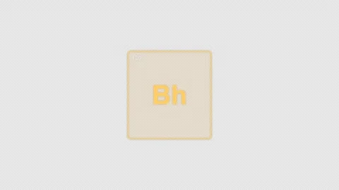 Bohrium Bh Periodic Table Element Tile Clean No Text Animation Video Overlay Alp 動画素材 339362060