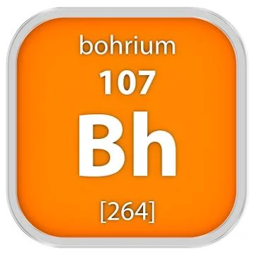Bohrium material sign Stock Photos