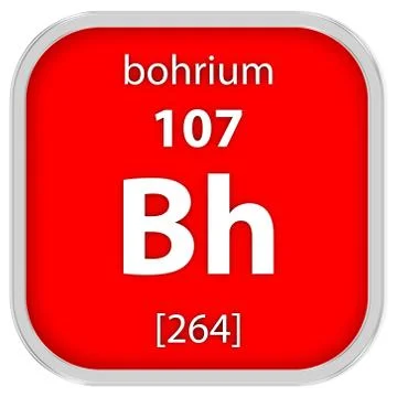 Bohrium material sign 写真素材