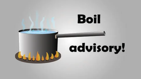 Boil advisory Stock Illustration
