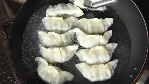 Boil dumpling3 Video stock 343325874