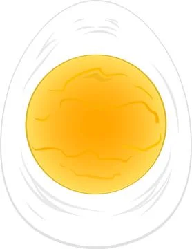 Boil egg hard fully cooked yolk breakfast clipart gradient design Stock Illustration