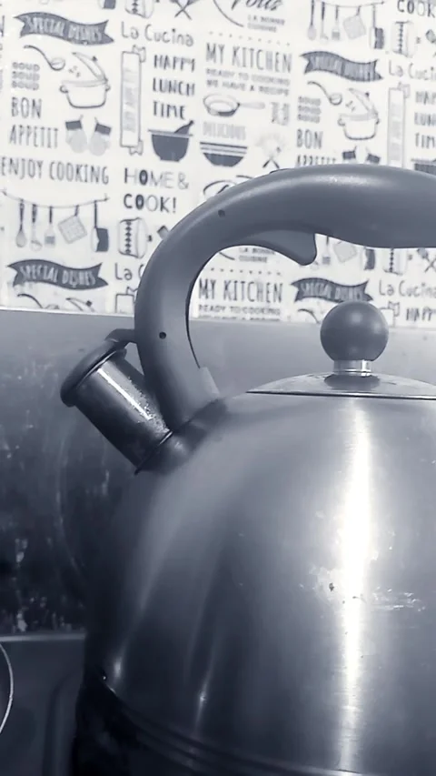 Boil hot water using a kettle Stock Footage 278626841