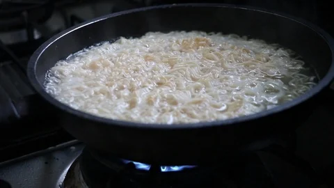 Boil noodle Stock Footage 90807000
