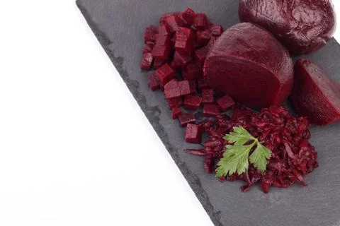 Boiled beetroot cut into slices Foto stock