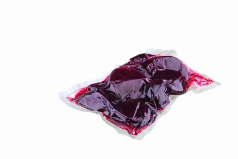 Boiled beets in plastic vacuum  package Stock Photos