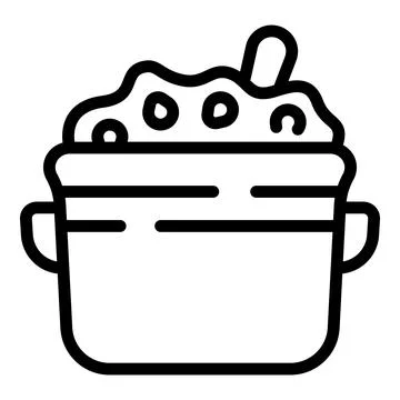 Boiled buckwheat icon outline vector. Field nature 스톡 일러스트