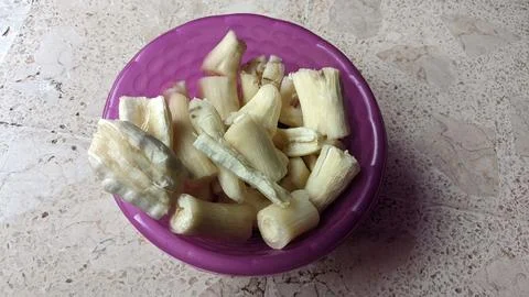 Boiled cassava Stock Photos