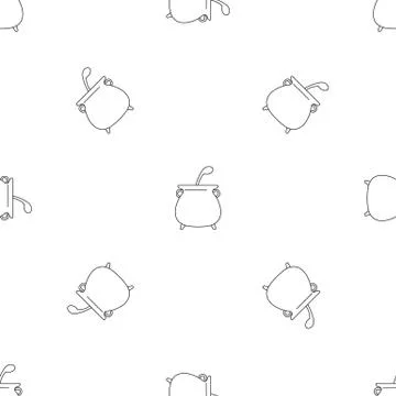 Boiled cauldron pattern seamless Illustrazione stock