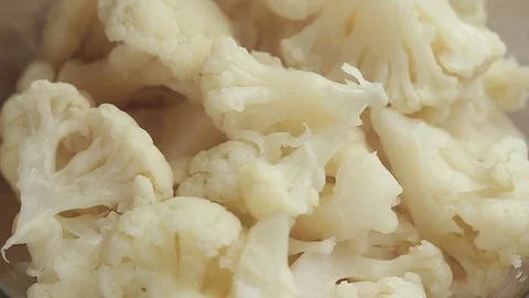 Boiled cauliflower in a plate Stock-Footage 83759463