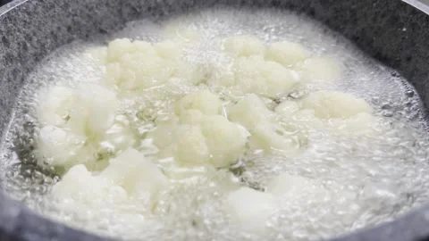 Boiled Cauliflower In Pot Stock Footage 237001503