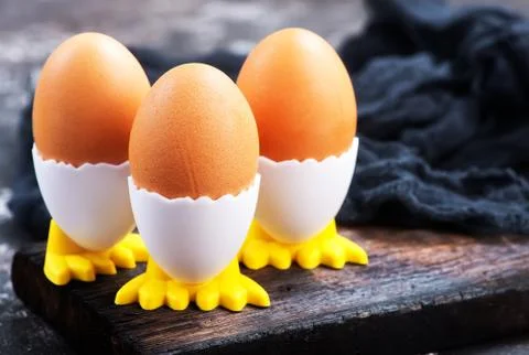 Boiled chicken eggs Stock Photos