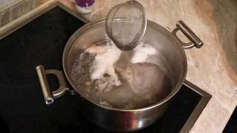 Boiled chicken leg Stock-Footage 97831510