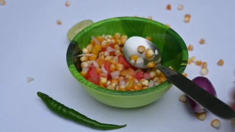 Boiled corn Chaat. Vidéo 290862013