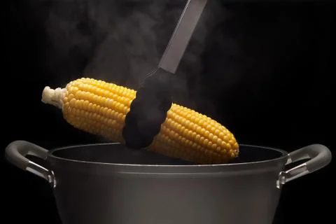 Boiled corn Stock Photos