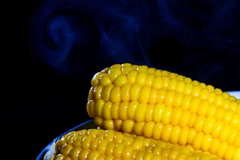 Boiled corn Stock Photos