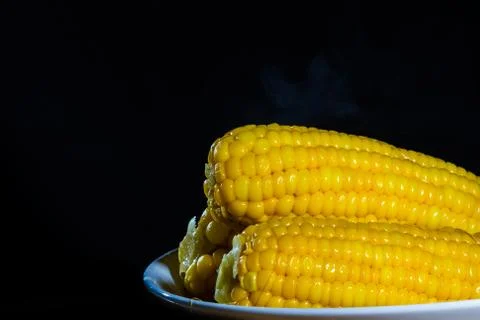 Boiled corn Stock Photos
