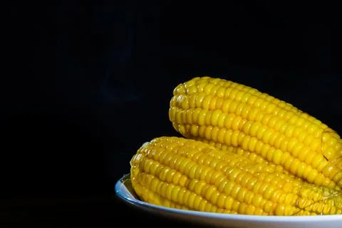 Boiled corn Stock Photos