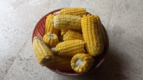 Boiled corn Stock Photos