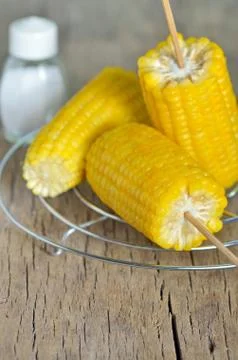 Boiled corns Stock Photos