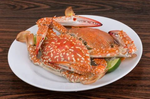 Boiled crabs Stock Photos