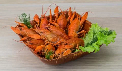 Boiled crayfish Foto stock