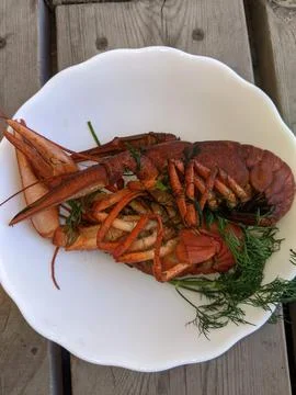 Boiled crayfish Stock Photos