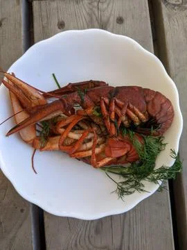 Boiled crayfish Stock Photos