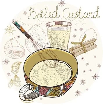 Boiled custard Stock Illustration