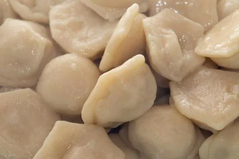 Boiled dumplings background Stock Photos