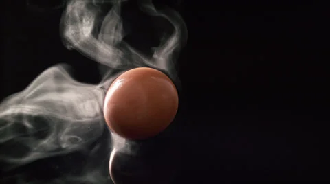 Boiled egg black background Stock Footage 58337759