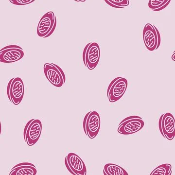 Boiled egg chicken glyph seamless pattern Stock Illustration
