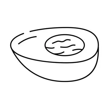 Boiled egg chicken line icon vector illustration Stock Illustration