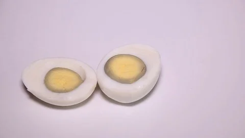 Boiled Egg Close Up Stock Footage 73418993