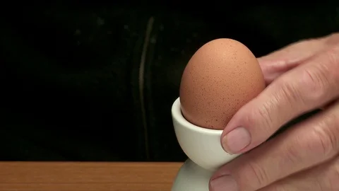 Boiled egg close up Vidéo 99037399