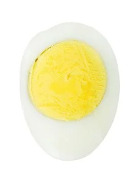 Boiled egg closeup Stock-Fotos