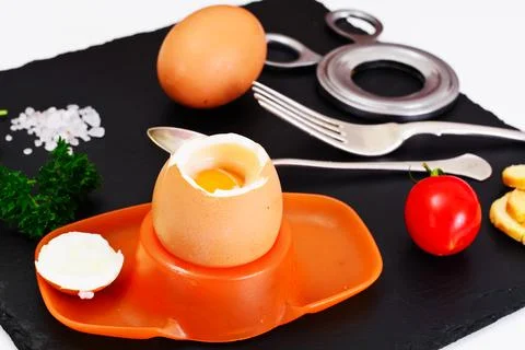 Boiled Egg Cooked Stock Photos
