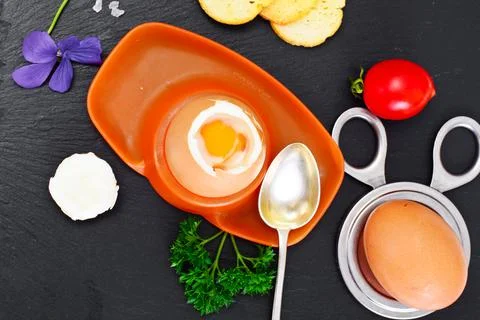 Boiled Egg Cooked Stock Photos