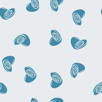 Boiled egg cut hen glyph seamless pattern Stock Illustration