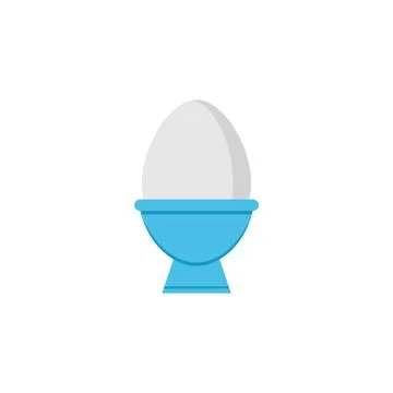 Boiled egg flat icon, food drink elements 스톡 일러스트