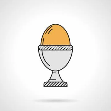 Boiled egg flat vector icon Stock Illustration