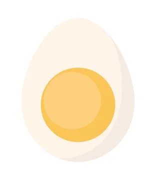 Boiled egg food Stock Illustration