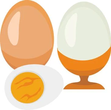 Boiled Egg Food Stock Illustration