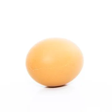 Boiled egg fracture line on eggshell Foto stock