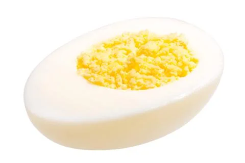 Boiled egg half, paths Stock Photos