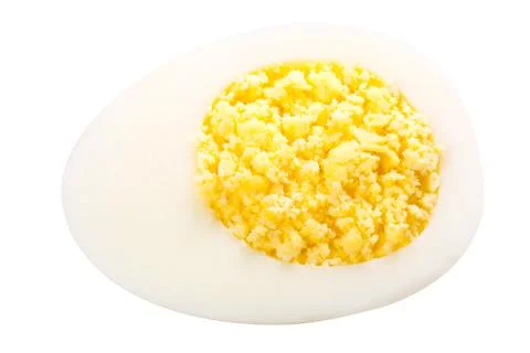 Boiled egg half, paths Stock Photos