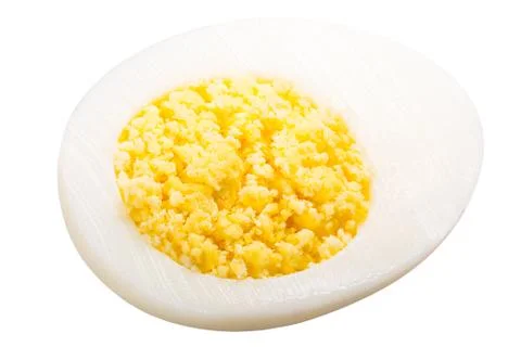 Boiled egg half, paths Stock Photos