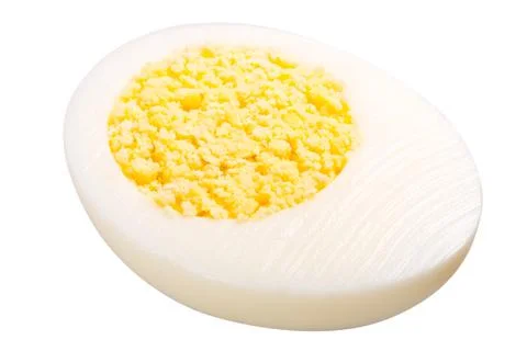 Boiled egg half, paths Stock Photos